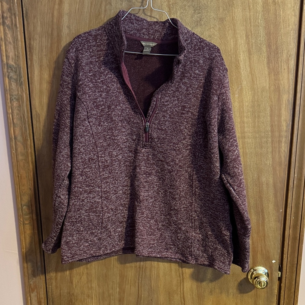 Bit & Bridle Maroon Quarter-Zip Jacket